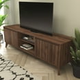 thumbnail image 5 of Flash Furniture Hatfield Mid-Century Modern Wooden TV Stand for 65"+ TVs, Dark Walnut, 5 of 13