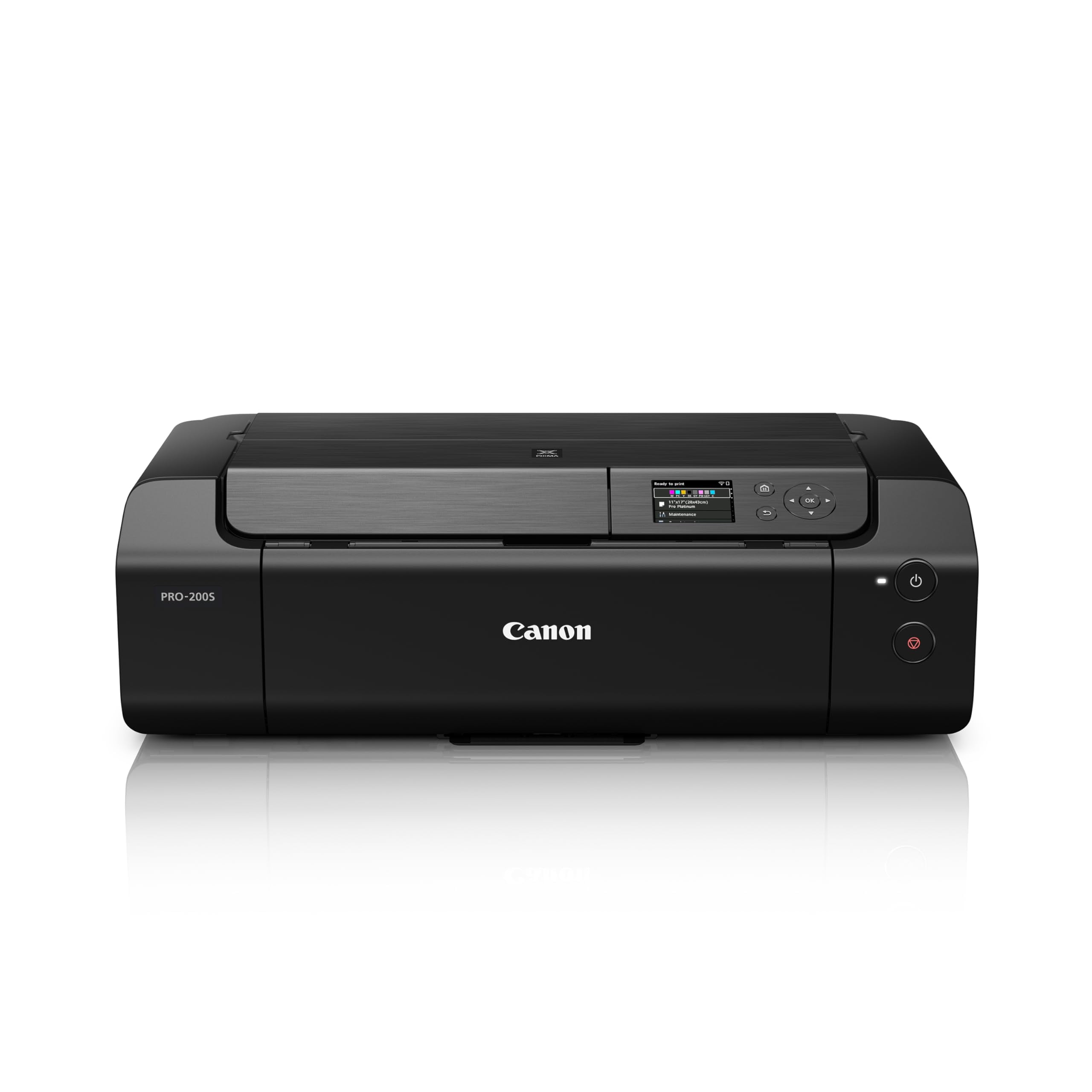 Canon PIXMA PRO-200S Professional 13" Wireless Inkjet Photo Printer with 3.0" Color LCD Monitor, 8-Color Dye-Based Ink, Black(Sold without manufacturer warranty)