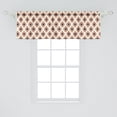 thumbnail image 2 of Ambesonne Ikat Window Valance, Peacock Tail Oval Pattern, 54" X 18", Cream Vermilion Black, 2 of 3