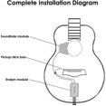 thumbnail image 4 of Acoustic Guitar Soundhole Preamp Piezo Pickup EQ with Microphone Slapping Pick, 4 of 8