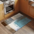thumbnail image 2 of 2x3 Ft Entryway Area Rug, Modern Blue Kitchen Rug Runner Washable Floor Mat, Rustic Mottled Oil Painting Texture Non Slip Indoor Door Mat Throw Carpet for Bathroom Living Room Bedroom, 2 of 8