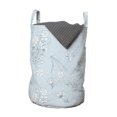 thumbnail image 1 of Nature Laundry Bag, Repeated Vintage Flower Bouquets Formed of Anemones Daffodils and Poppies, Basket with Handles Drawstring Closure for Laundromats, 13" x 19", Baby Blue and White, by Ambesonne, 1 of 4