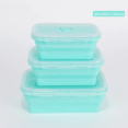 thumbnail image 1 of Folding Silicone Lunch Box Portable Bento Box Food Storage Container with Airtight Lids Stackable Food Silicone Container 500-800ml1200mlGreen 1, 1 of 6