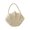 Cream Colored, variant on Shell Handbag - 20cm Handwoven Phone Wallet Bag, Seashell Handbag, Top Handle Clutch | For Summer Beach Wedding Evening Vacation Spring Party Shopping Woven Purse Tote Bohemian Straw Rattan