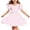 Pink, variant on QSXADF Girls' Summer Casual Dress Sundress Children's Round Neck Sleeve Short Sleeved Dress Classic Back Girl Summer Dress Summer Outfits