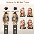 thumbnail image 2 of Rotating Hair Dryer Brush,3 in 1 Rotating Hot Air Brush with Detachable Brush(2" & 1.5"),3 Heats and 2 Speeds Rotating Hair Dryer Spinning for Curl,Straight, 2 of 7