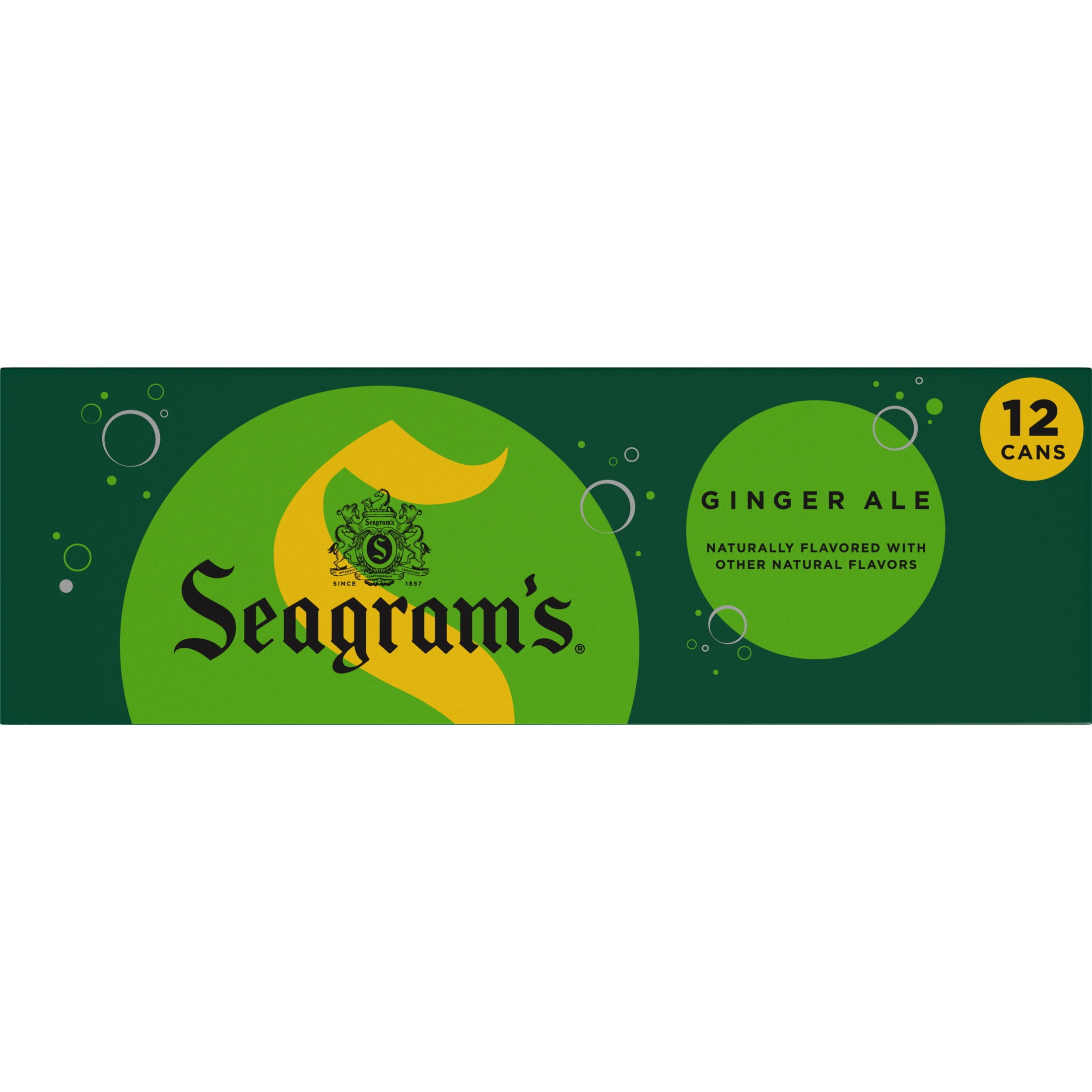 Seagram's Ginger Ale Soda Pop Fridge Pack Cans, 12 fl oz, 12 Pack
