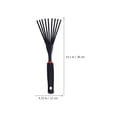 thumbnail image 4 of JUNWELL Black Plastic Handle Shovel Hiking Tools Digging Garden Rake Small Heavy Rubber, 4 of 6