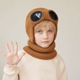 thumbnail image 4 of YAOBAMM Chapeau pour Enfants avec Lunettes Automne Hiver Chapeau pour Enfants Décor Tricoté Épais Chaud Doux Haute Élasticité Protection Complète Résistant au Froid, 4 of 7