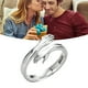 thumbnail image 5 of Anillo de abrazo de plata 925, anillo abierto versátil y ajustable con manos abrazadas para hija, madre, hermana, esposa, amiga, abuela, oro blanco, 5 of 10