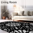 thumbnail image 2 of ODIKA 2'x3' Machine Washable Non-Slip Area Rug, Snowflake Latch Hook Kit with Pre Printed Canvas Holiday Design High Traffic Rug, Black, 647366, 2 of 7