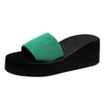 thumbnail image 5 of Platform Dress Slides Beach Sandals for Women 2025 Fashion Casual Open Toe Memory Foam Dressy Slip on Shoes, 5 of 8