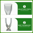 thumbnail image 2 of STRANDCHIC 2Set Metal Clip Trash Picking Tool Extended Reach Garbage Grabber Silver Red 11.8X4.1X1.6In, 2 of 7