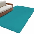 thumbnail image 2 of Teal Area Rugs 3x5 for Living Room, Farmhouse Solid Turquoise Color Modern Art Non Slip Washable Rug Runner, Low Pile Indoor Floor Carpet Mat Bathroom Rugs for Bedroom, Kids Room, 2 of 9