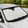 thumbnail image 6 of BDK Silver Glitter Windshield Sun Shade - Car Sun Visor Sun Shade for Windshield - Car Window Shades for SUV & Truck - Dash Cover Sun Protection Window Shade Accessories - 58" x 27", 6 of 9