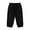 Black, variant on Women's Elastic Waist Flared Leg Pants, Pull-On Casual Cropped Capris with Side Pockets for Daily Wear and Comfort