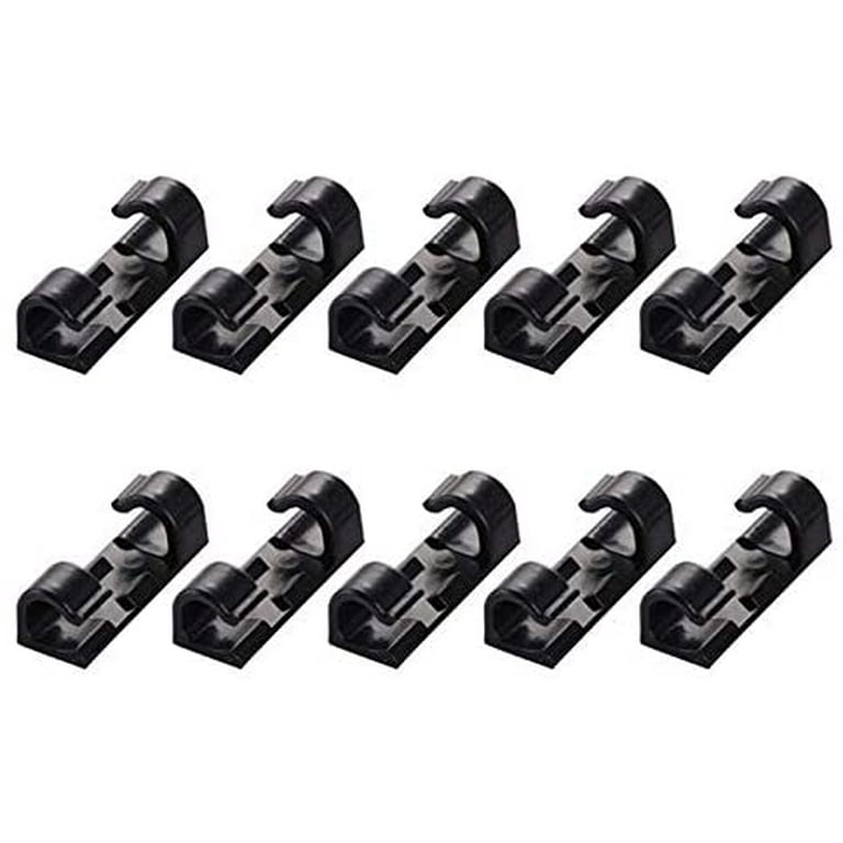 10PC Cable Clips Self Adhesive Cord Organizer Plastics Clamps