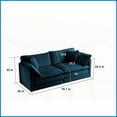 thumbnail image 2 of Modern 3 Piece Chenille Sofa Set: 2 x 2-Seater + 1 x 3-Seater for Living Room, Flexible Modular Design & Deep Seat Comfort, 2 of 18