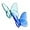 Light Blue+blue, variant on Butterfly Decorations Crystal Figurines:2PCS Flying Butterfly Figurine,Glass Butterfly Ornament Statue,Wedding Home Office Decorations,Animal Collectible Gift (Iridescent*2)