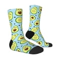 thumbnail image 2 of Goofa Avocado and Hearts Printed Men's Crew Socks, Soft Durable Breathable Moisture-Wicking with Odor Control Cotton socks, 2 of 9