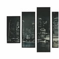 thumbnail image 2 of 5 Piece Wooden Wall Decor with View of Skyscrapers, Black and White, 2 of 5