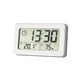 thumbnail image 1 of Injueey Despertador Humedad 12/24H Pantalla LCD Termómetro Viaje Escritorio Higrómetro Funciona con pilas Calendario para colgar en la pared Decoración del hogar Blanco, 1 of 6