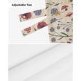 thumbnail image 6 of Tie Up Valance Curtain for Kitchen,Vintage Country Wildflower Floral Rod Pocket Short Curtains Adjustable Tie-Up Shade Valances,Retro Beige Window Treatment for Bathroom Living Room Bedroom, 6 of 8
