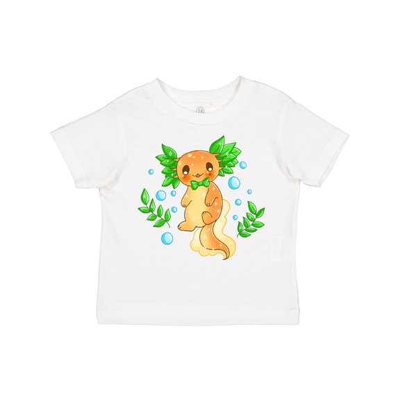 Inktastic Cute Orange and Green Axolotl Boys or Girls Toddler T-Shirt
