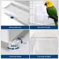 thumbnail image 6 of Rugerasy 40Inch Flight Bird Cage,Parakeet Cages with Rolling Stand & Wheels,Wide Birdcage,White, 6 of 6