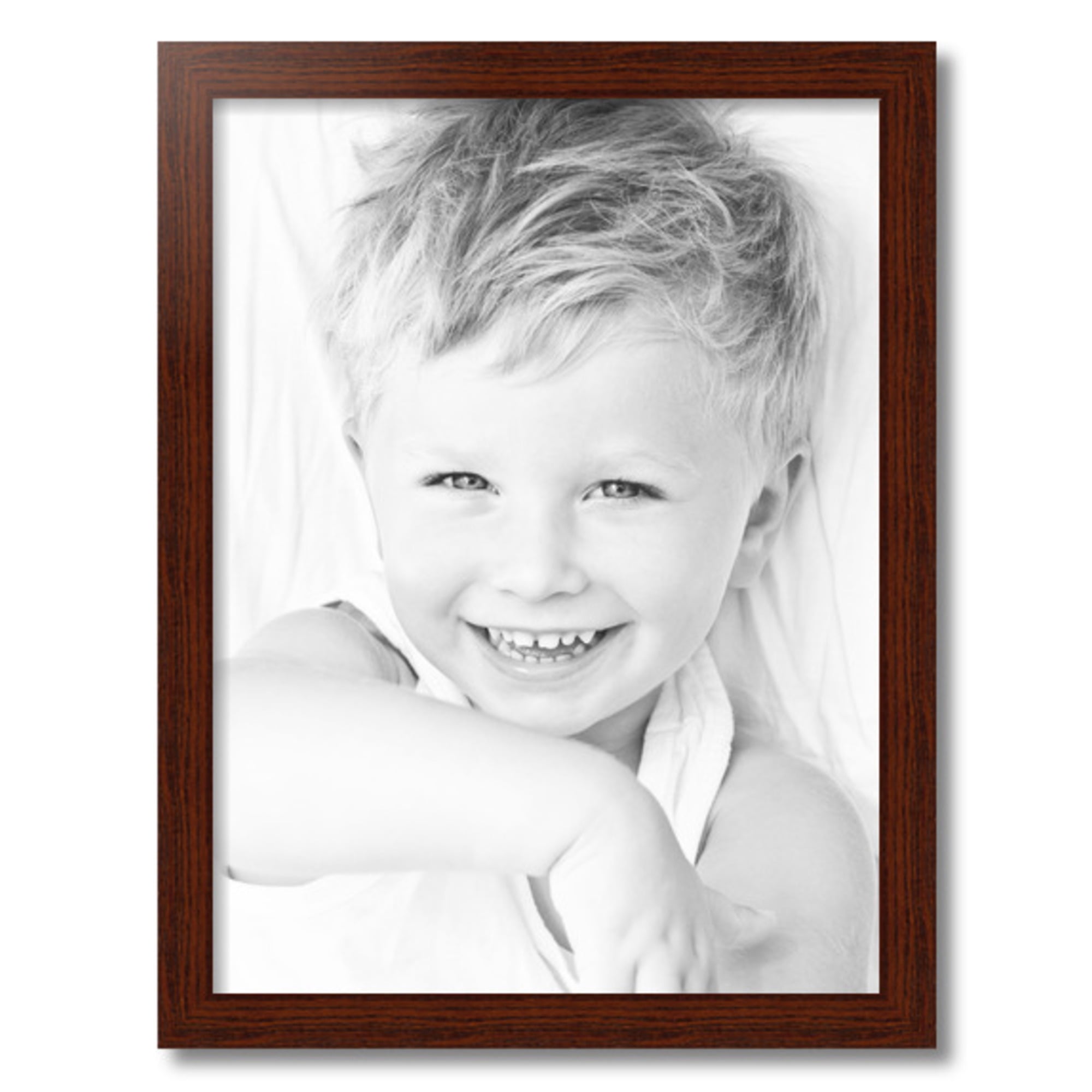 ArtToFrames 18x24 Inch Walnut Picture Frame, This Brown Wood Poster Frame is Great for Your Art or Photos, Comes with 060 Plexi Glass (4105)