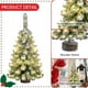thumbnail image 4 of Adornos navideños, adornos navideños, regalos navideños Árbol de Navidad con luces flocadas Escena de nieve para el hogar Escena de escritorio Diseño Decoración Decoración Plásticos flocados árboles, 4 of 6
