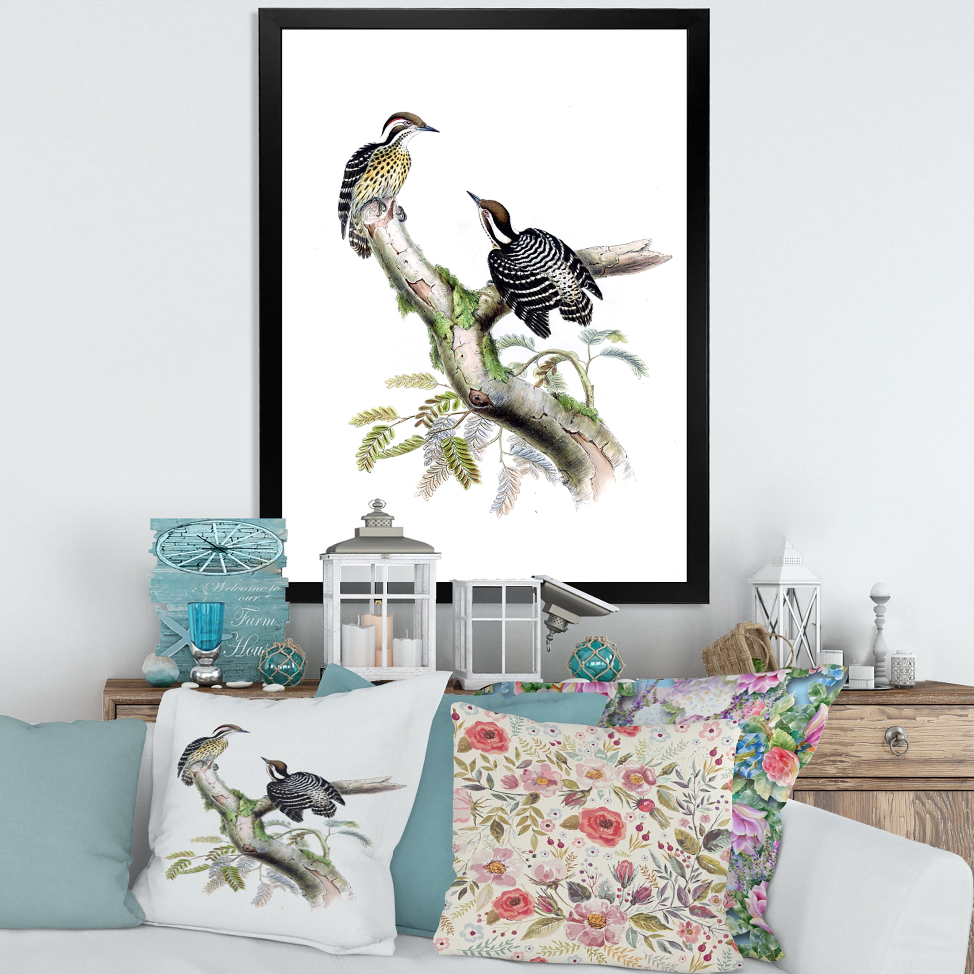 Designart 'Ancient Birds In The Wild VIII' Traditional Framed Art Print