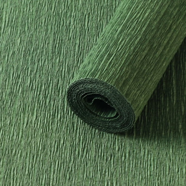 XmhyTop-A 2 rollos de papel crepé de 250 x 50 cm, perfecto para decoraciones de fiestas, suministros para fiestas, manualidades de bricolaje, verde A