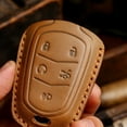 thumbnail image 4 of Car Key Fob Cover Case Protector For Cadillac CT4 XT4 Car Key Case Fob Cover Crazy Horse Leather, 4 of 23
