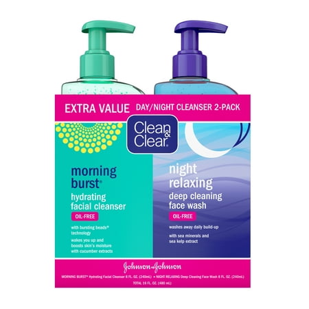 Clean & Clear Hydrating/Night Cleanser 2-Pack