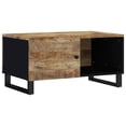 thumbnail image 3 of vidaXL Coffee Table 80x50x40 cm Solid Wood Mango&Engineered Wood, 3 of 5