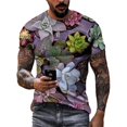 thumbnail image 1 of Nouveauté T-Shirts Graphiques Imprimés 3D Plantes et Fleurs Tendance Été Mode Homme Personnalité Col Rond Manches Courtes, 1 of 5