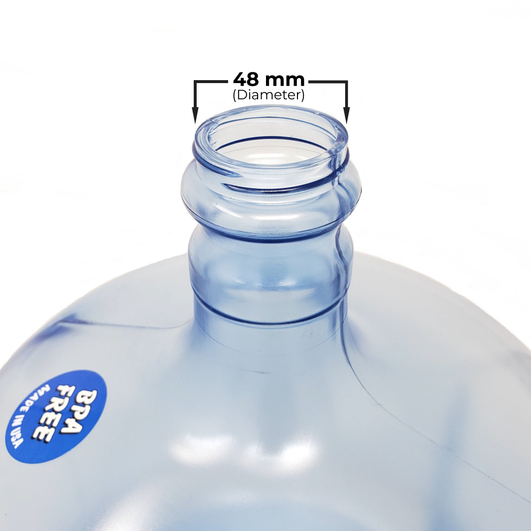 For Your Water 3 Gallon 11.36 Liter BPA Free Plastic Reusable Water Bottle Container Jug with Handle (Made in USA) 48MM Screw Cap 10.63"Diam. X 13.75"H - Blue