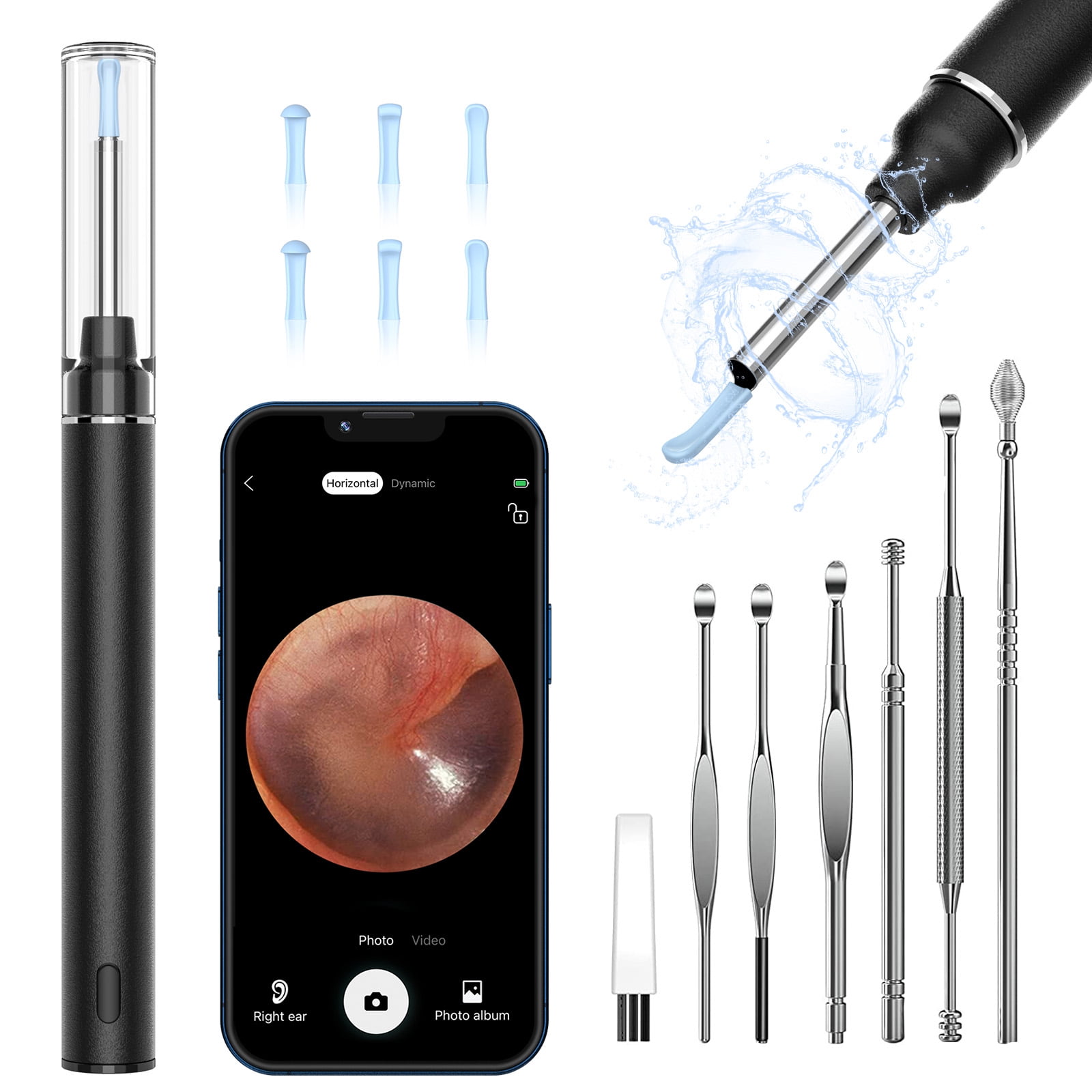 VITCOCO 1920P Wireless Otoscope, Ear Wax Removal with 12 Pieces