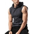 thumbnail image 2 of Débardeurs de Musculation Sans Manches pour Hommes, Gris Foncé, m, 2 of 4