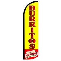 Burritos Windless flag Without Pole Advertisement /Business Flags | Feather Flag |