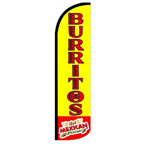 Burritos Windless flag Without Pole Advertisement /Business Flags | Feather Flag |