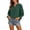 Army Green, variant on Women Boho Casual Blouse, V‑Neck Raglan Long Balloon Sleeve Shirt with Eyelet Lace & Smocked Ruffle Cuffs
