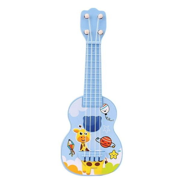 TQEHS Guitarra para niños, ukelele, juguetes musicales, linda guitarra para niños de 3 a 4 años