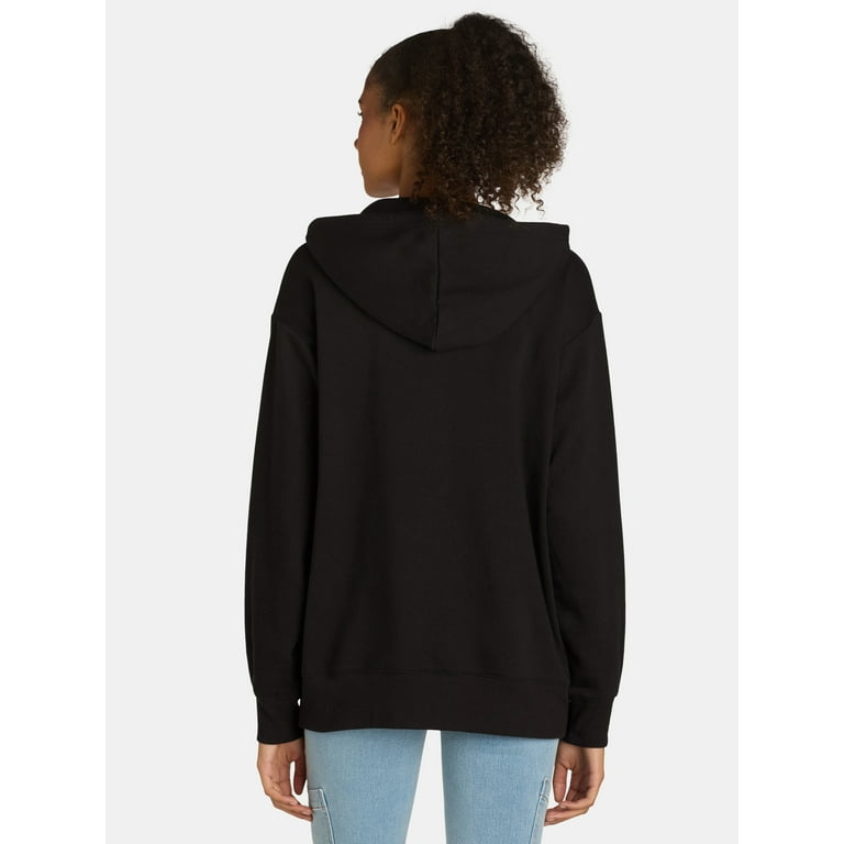 No Boundaries Oversized Zip Hoodie, Women's - Walmart.com No Boundaries Oversized Zip Hoodie, Women's - Walmart.com