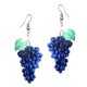 thumbnail image 3 of EeaseMX 1 par de pendientes colgantes de acrílico para mujer, delicados y creativos, color verde y azul (uva)., 3 of 7