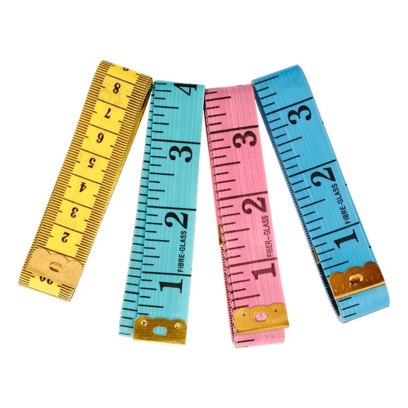 PBPBOX 4Pcs Multipurpose Waist Measuring Tape Set Clear Easy Read Durable Sewing Supply