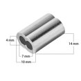 thumbnail image 2 of 1/8inch 100pcs Aluminum Crimping Loop Sleeve For Wire Rope, Cable Ferrule, 2 of 5