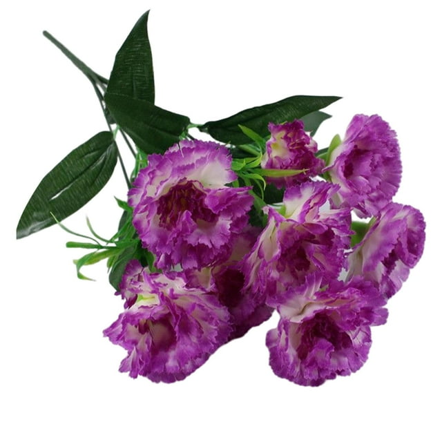 Regalo para el día de los claveles Flores artificiales Flores artificiales reales Decoración para bodas en el hogar Arreglo floral Ramo decorativo Flores artificiales decorativas