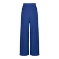 thumbnail image 4 of Olyvenn Trousers Pants for Women Loose Fit Elastic High Waist Wide Leg Pants Yoga Casual Outfits with Pockets 2025 Trendy Blue 10, 4 of 6